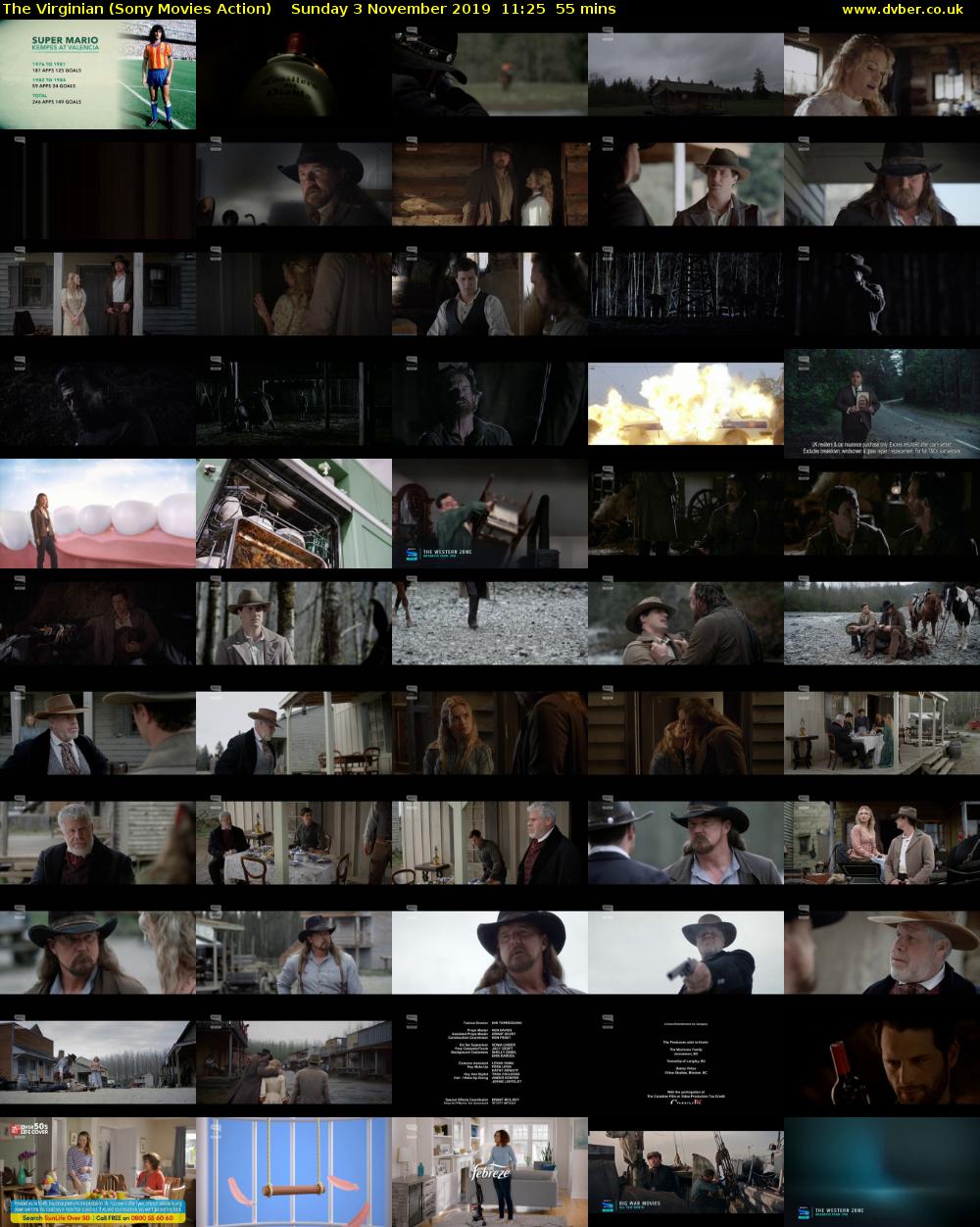 The Virginian (Sony Movies Action) Sunday 3 November 2019 11:25 - 12:20