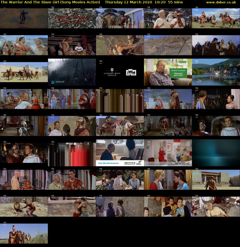 The Warrior And The Slave Girl (Sony Movies Action) Thursday 12 March 2020 10:20 - 11:15