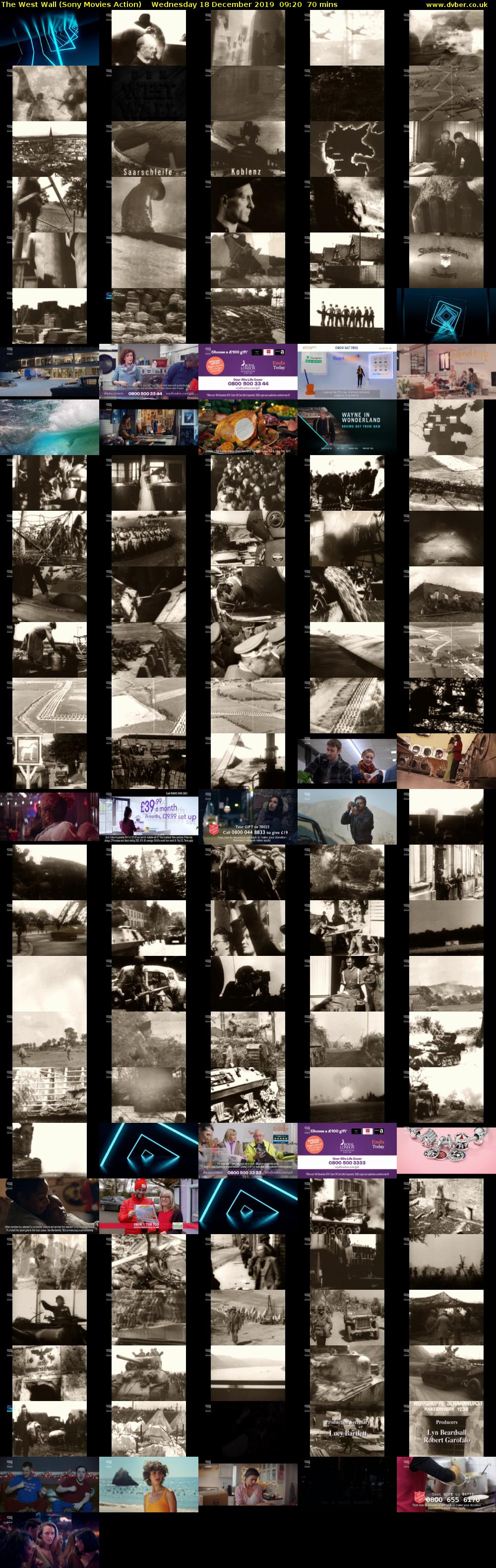 The West Wall (Sony Movies Action) Wednesday 18 December 2019 09:20 - 10:30