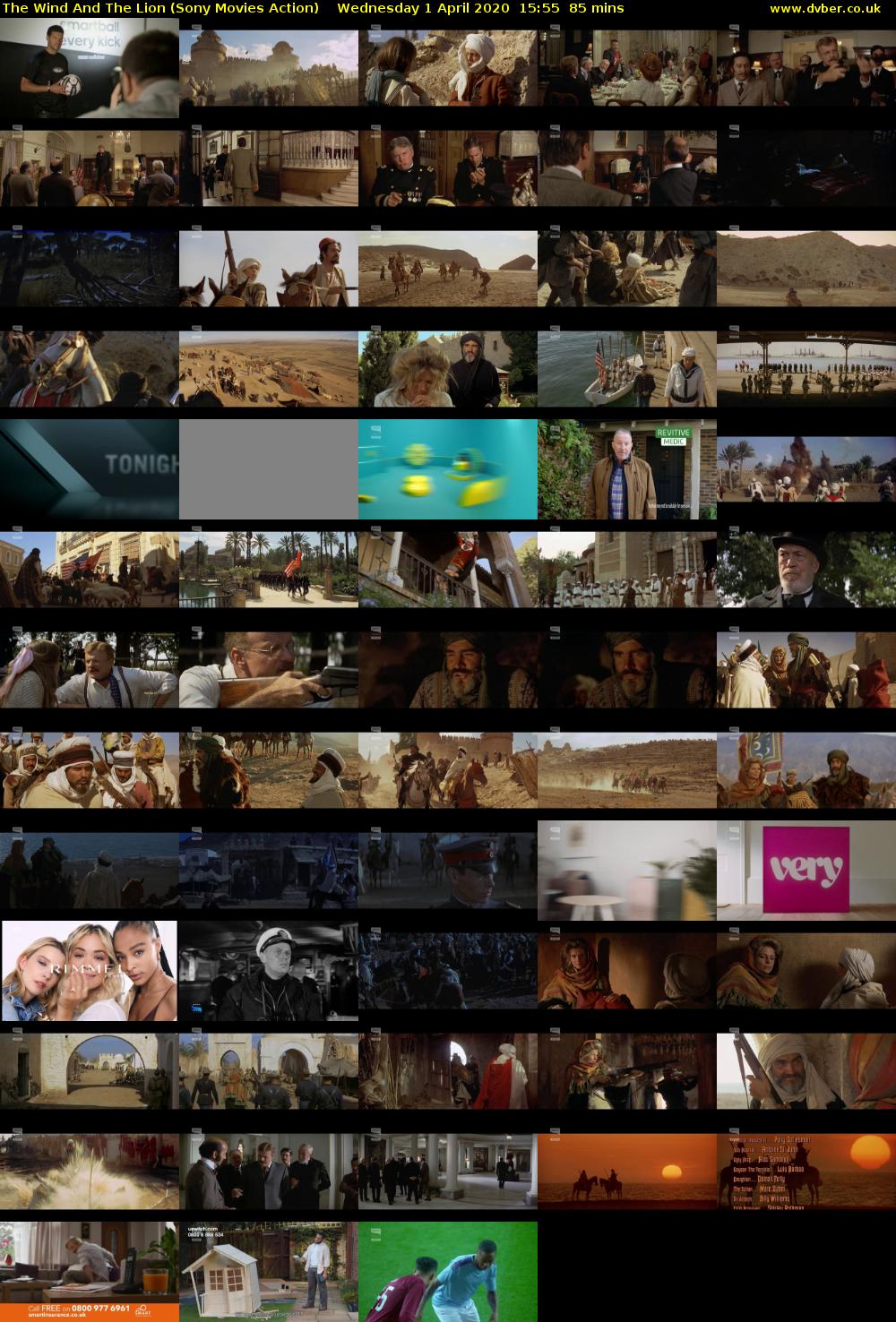 The Wind And The Lion (Sony Movies Action) Wednesday 1 April 2020 15:55 - 17:20