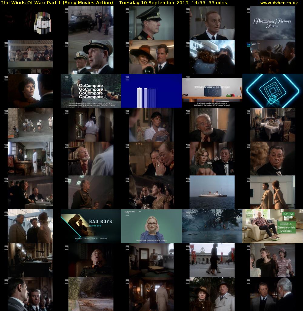 The Winds Of War: Part 1 (Sony Movies Action) Tuesday 10 September 2019 14:55 - 15:50