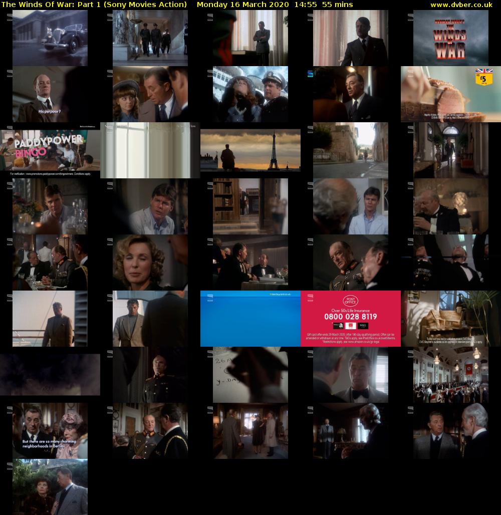 The Winds Of War: Part 1 (Sony Movies Action) Monday 16 March 2020 14:55 - 15:50