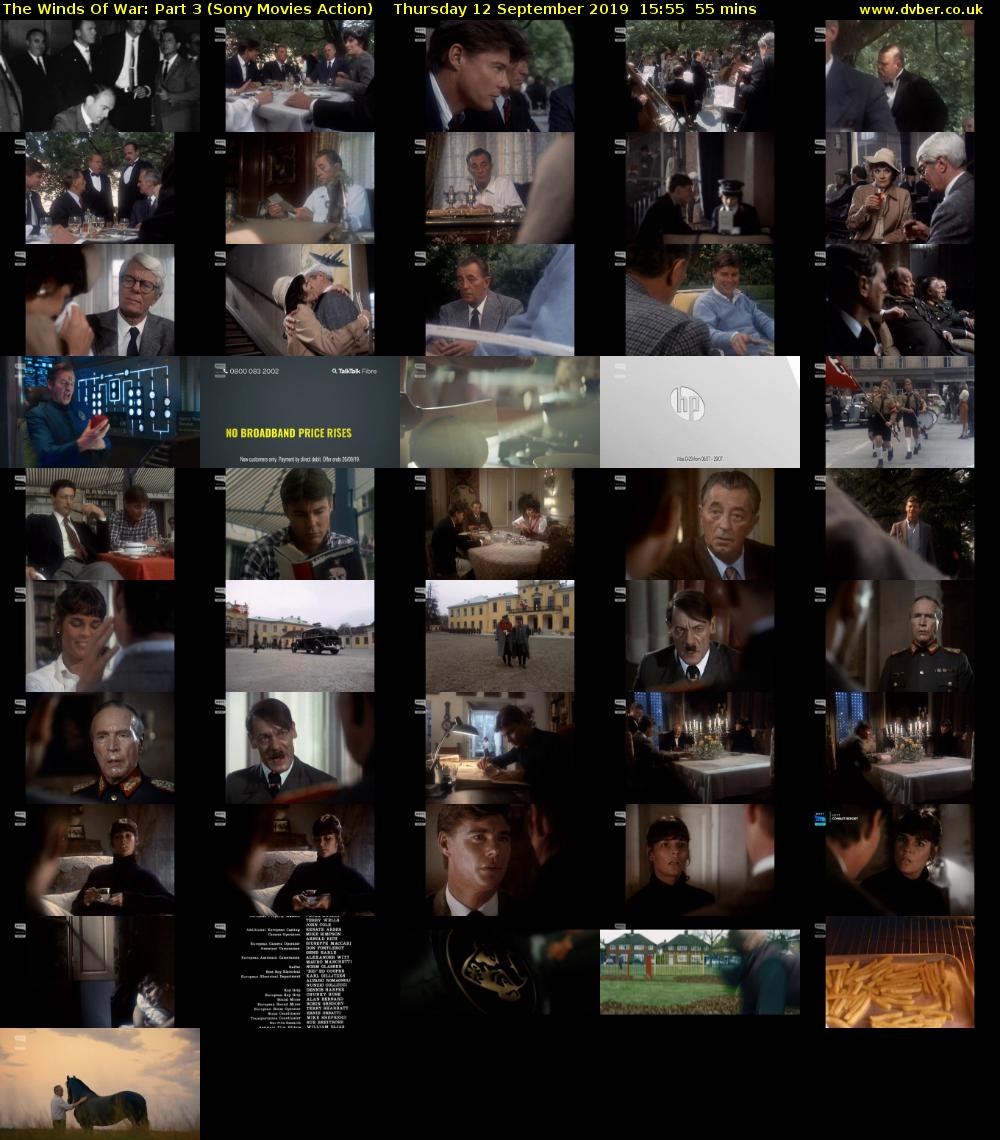 The Winds Of War: Part 3 (Sony Movies Action) Thursday 12 September 2019 15:55 - 16:50