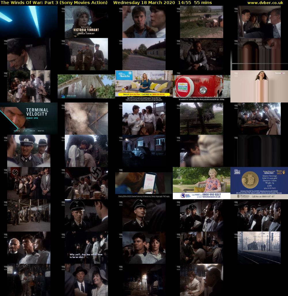 The Winds Of War: Part 3 (Sony Movies Action) Wednesday 18 March 2020 14:55 - 15:50