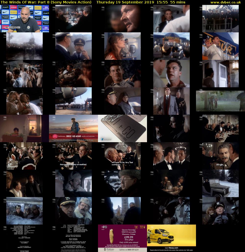 The Winds Of War: Part 8 (Sony Movies Action) Thursday 19 September 2019 15:55 - 16:50