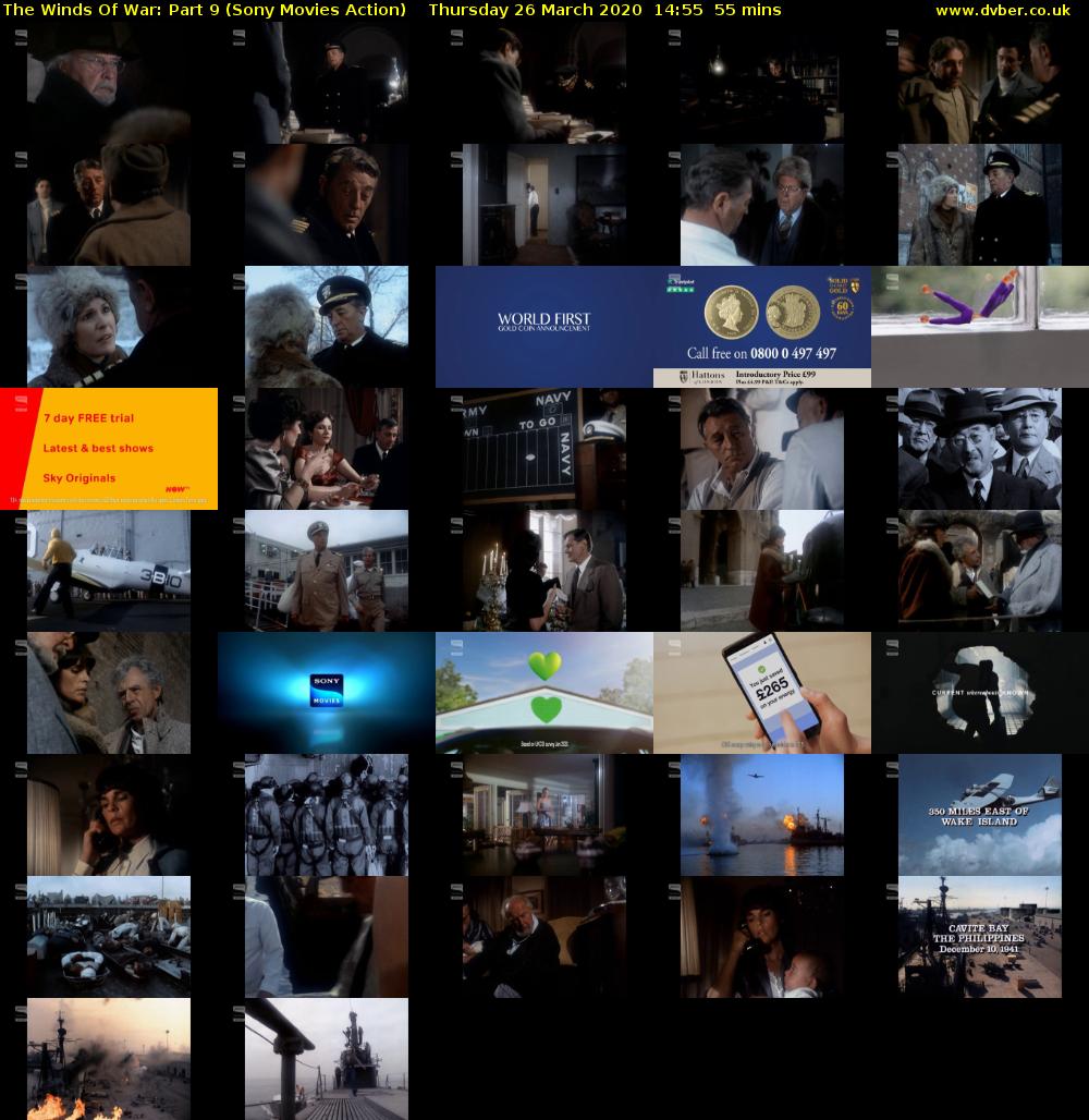 The Winds Of War: Part 9 (Sony Movies Action) Thursday 26 March 2020 14:55 - 15:50