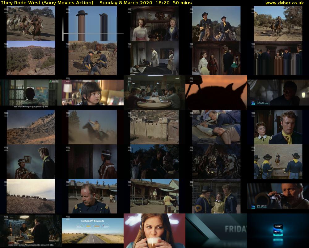 They Rode West (Sony Movies Action) Sunday 8 March 2020 18:20 - 19:10