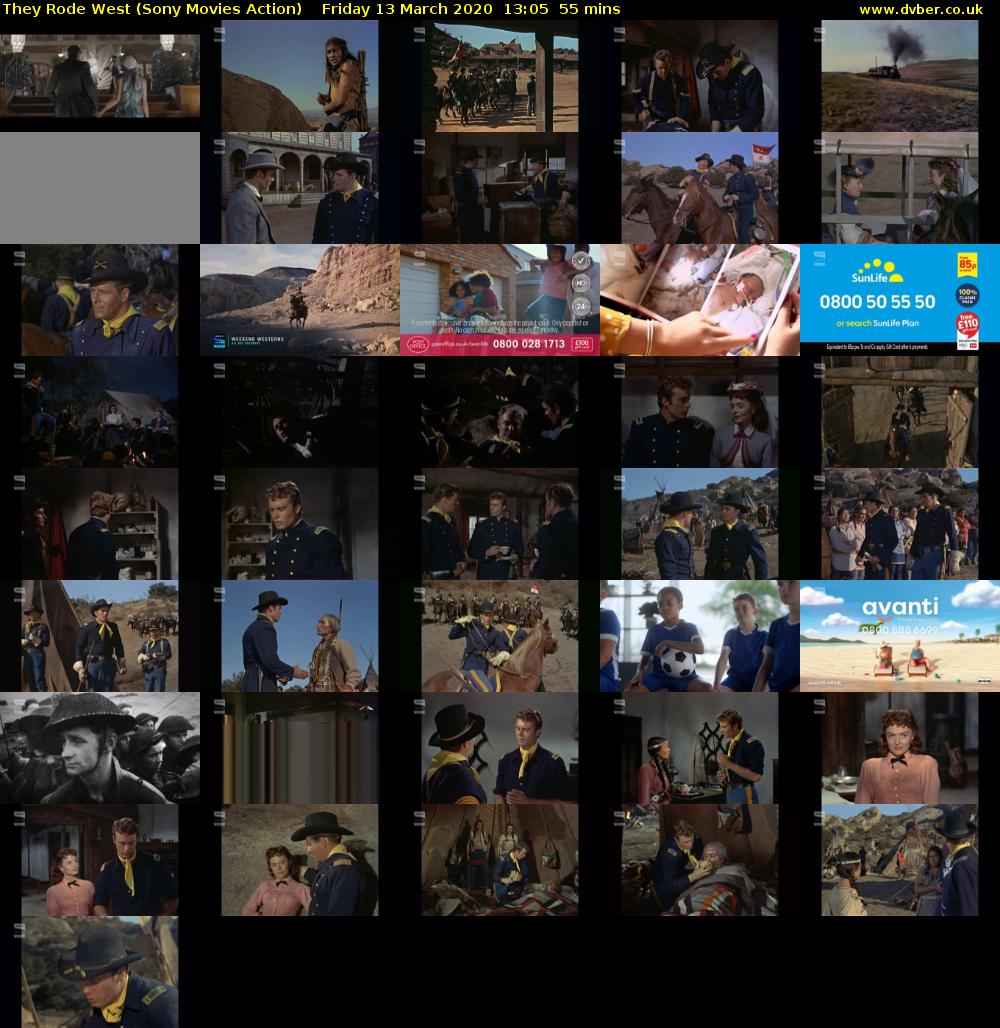 They Rode West (Sony Movies Action) Friday 13 March 2020 13:05 - 14:00