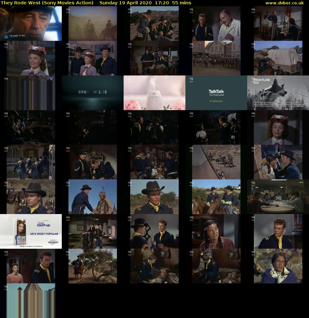 They Rode West (Sony Movies Action) Sunday 19 April 2020 17:20 - 18:15
