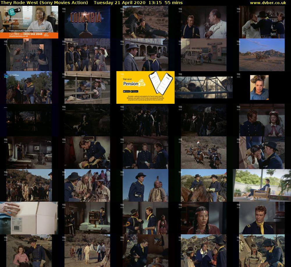 They Rode West (Sony Movies Action) Tuesday 21 April 2020 13:15 - 14:10