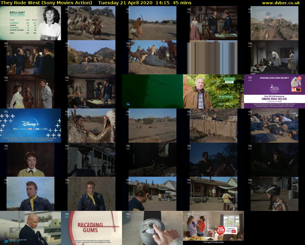 They Rode West (Sony Movies Action) Tuesday 21 April 2020 14:15 - 15:00