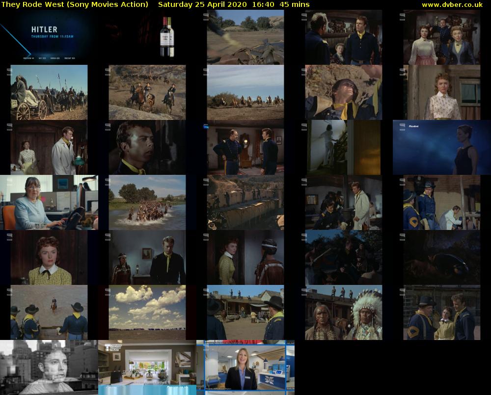 They Rode West (Sony Movies Action) Saturday 25 April 2020 16:40 - 17:25