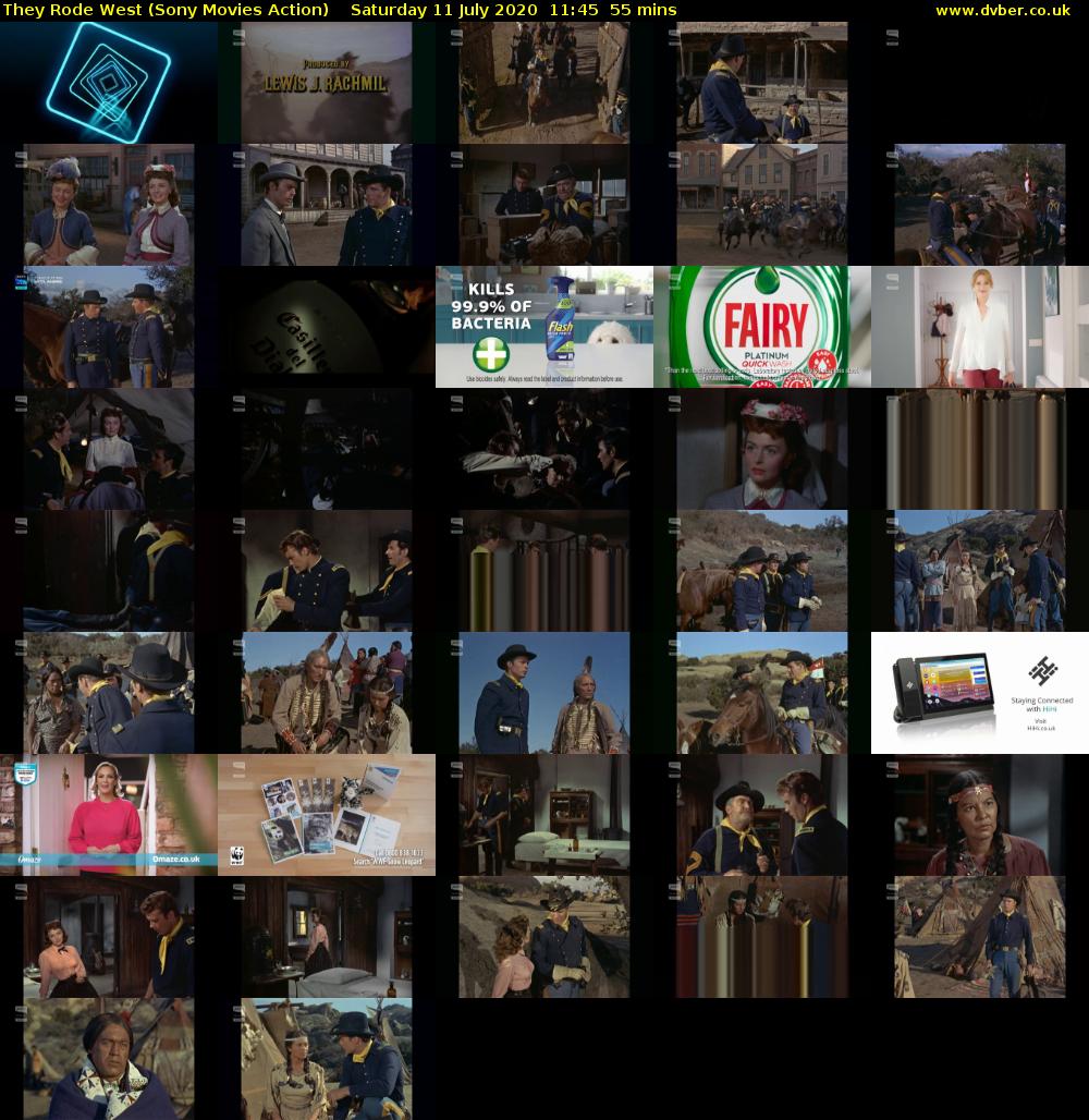 They Rode West (Sony Movies Action) Saturday 11 July 2020 11:45 - 12:40