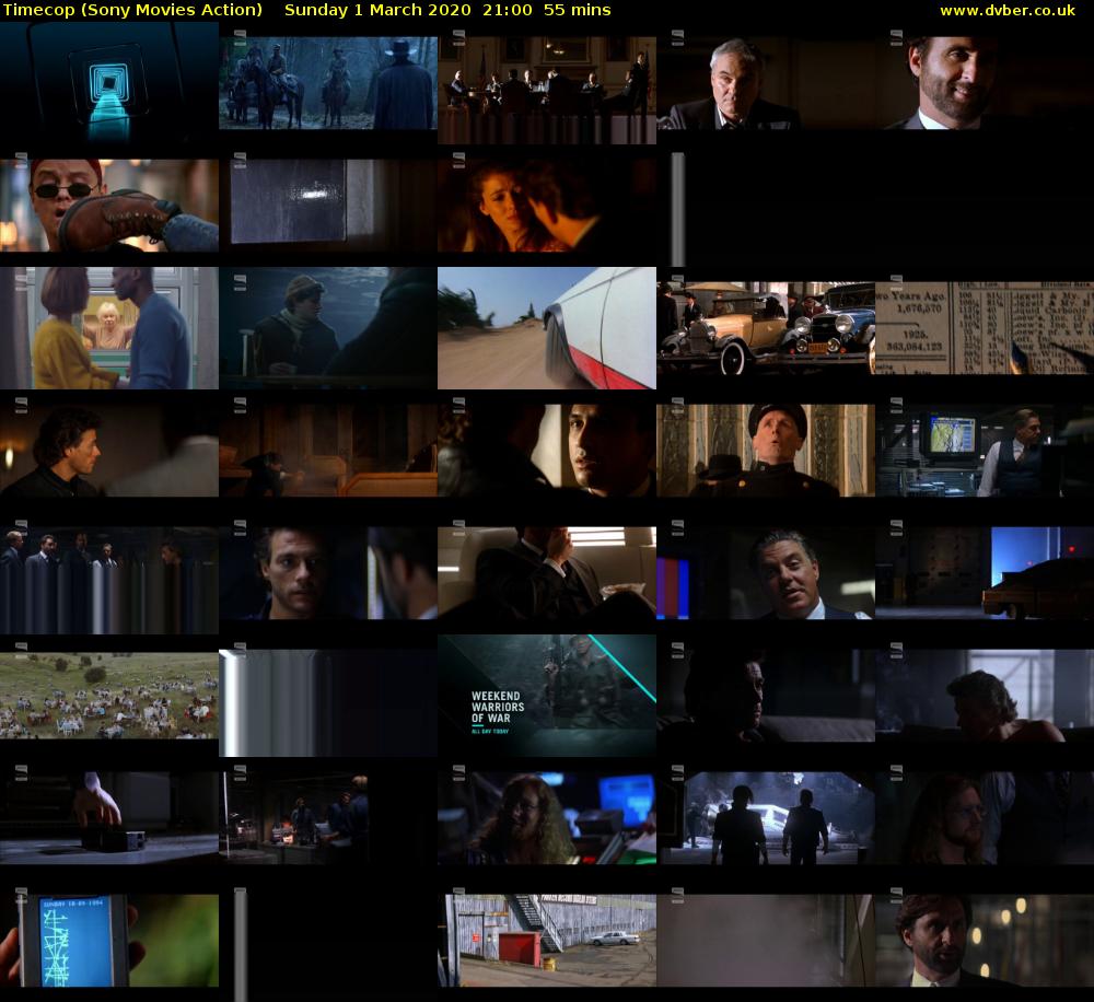 Timecop (Sony Movies Action) Sunday 1 March 2020 21:00 - 21:55