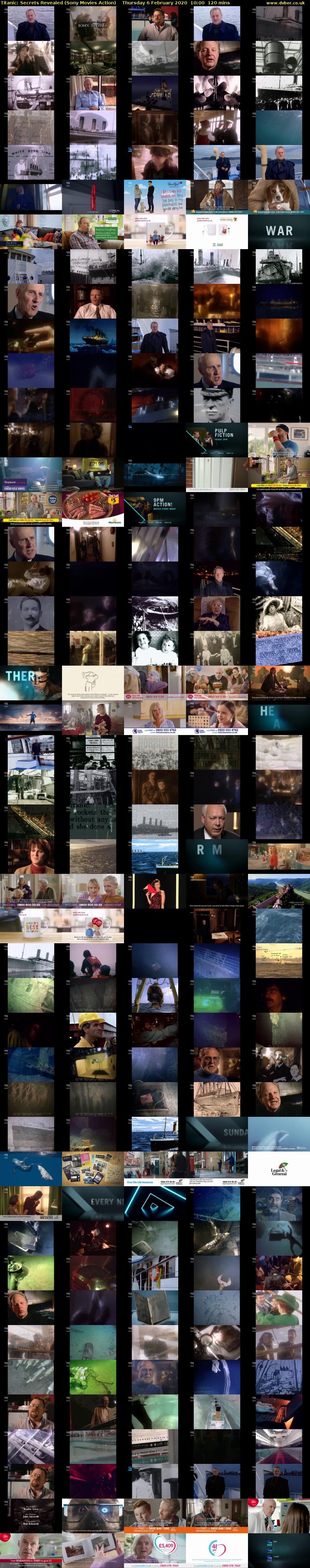 Titanic: Secrets Revealed (Sony Movies Action) Thursday 6 February 2020 10:00 - 12:00