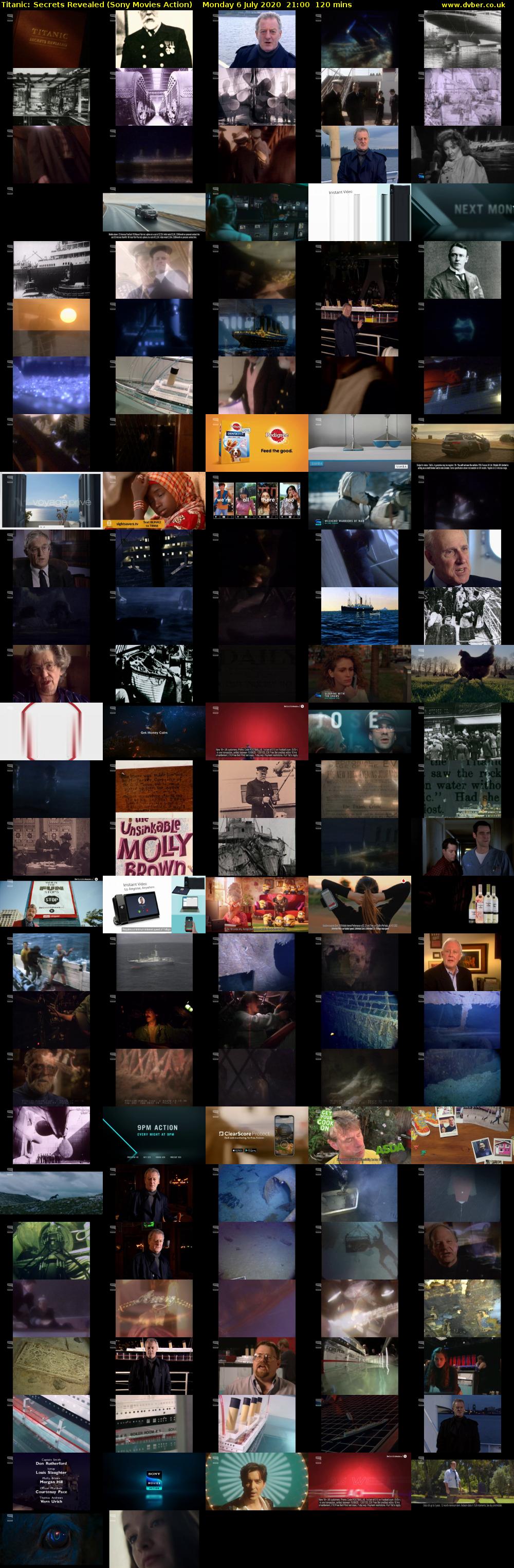 Titanic: Secrets Revealed (Sony Movies Action) Monday 6 July 2020 21:00 - 23:00