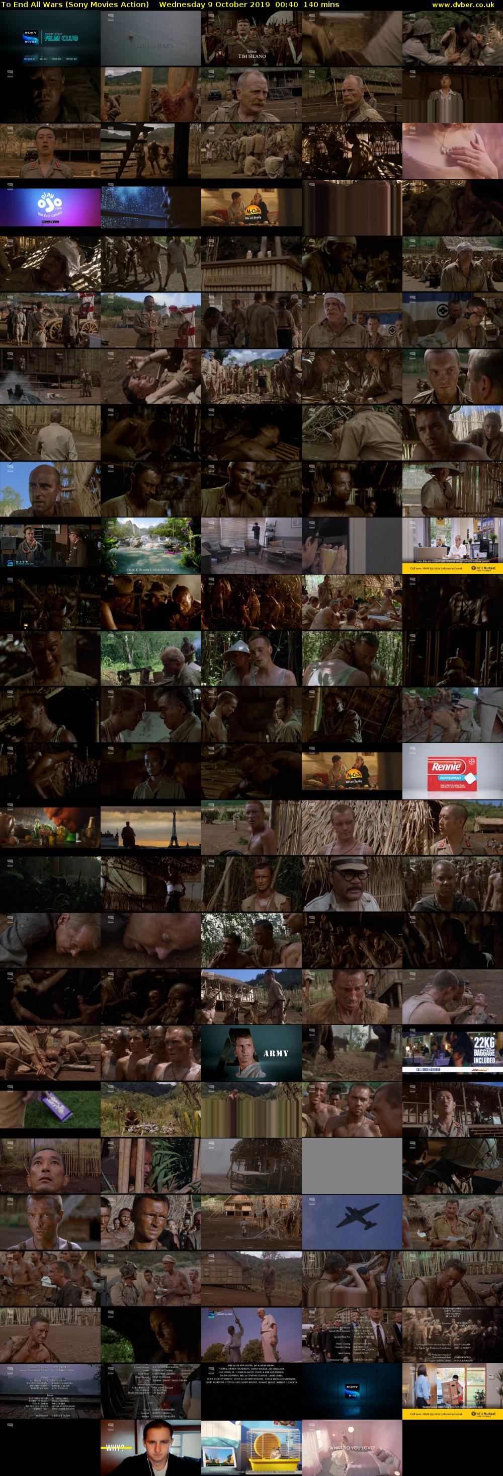 To End All Wars (Sony Movies Action) Wednesday 9 October 2019 00:40 - 03:00