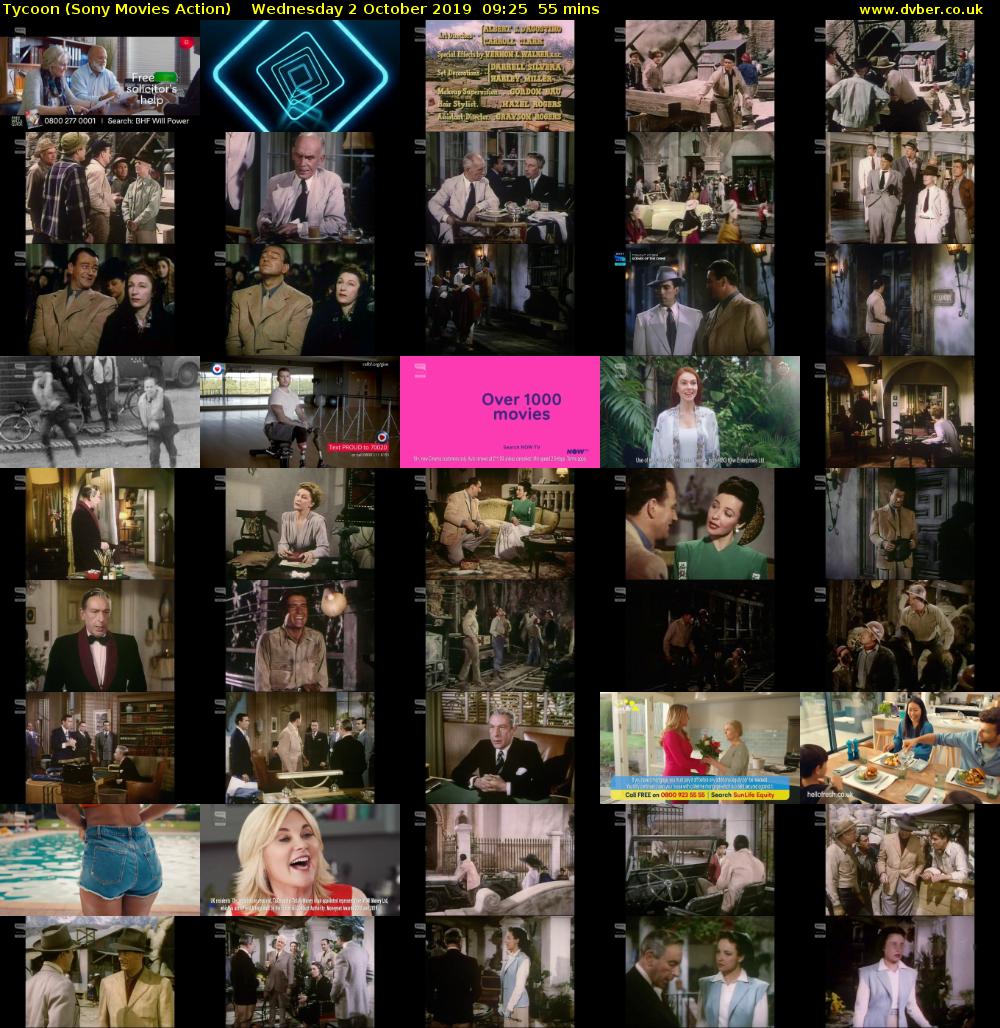 Tycoon (Sony Movies Action) Wednesday 2 October 2019 09:25 - 10:20