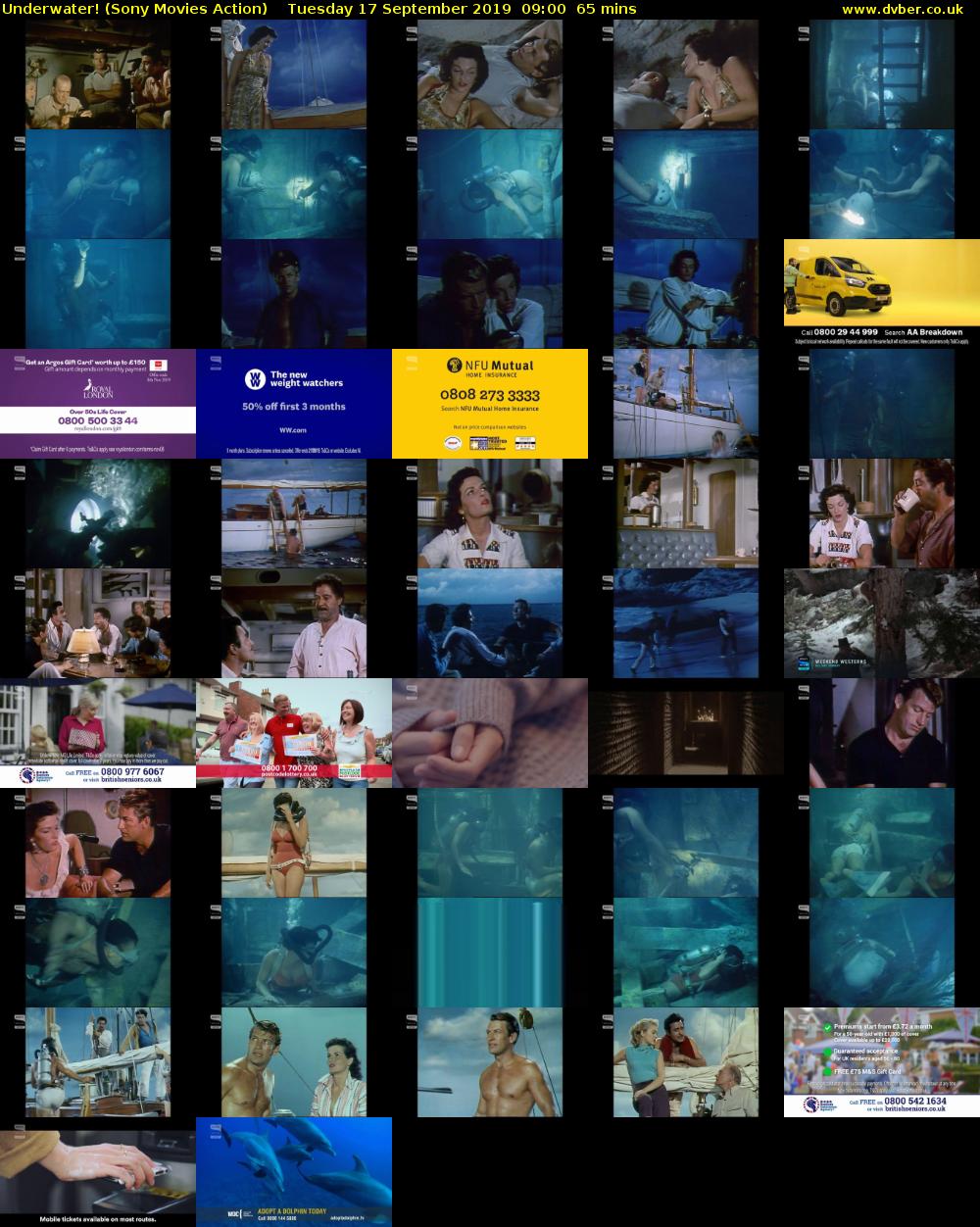 Underwater! (Sony Movies Action) Tuesday 17 September 2019 09:00 - 10:05