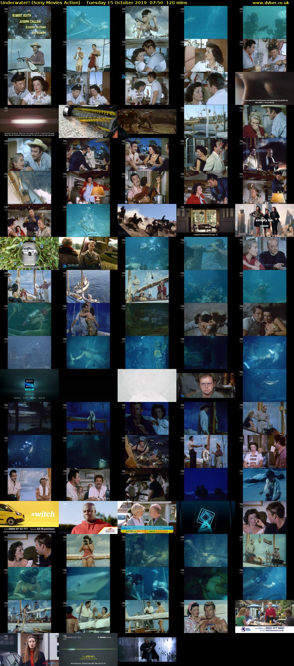Underwater! (Sony Movies Action) Tuesday 15 October 2019 07:50 - 09:50
