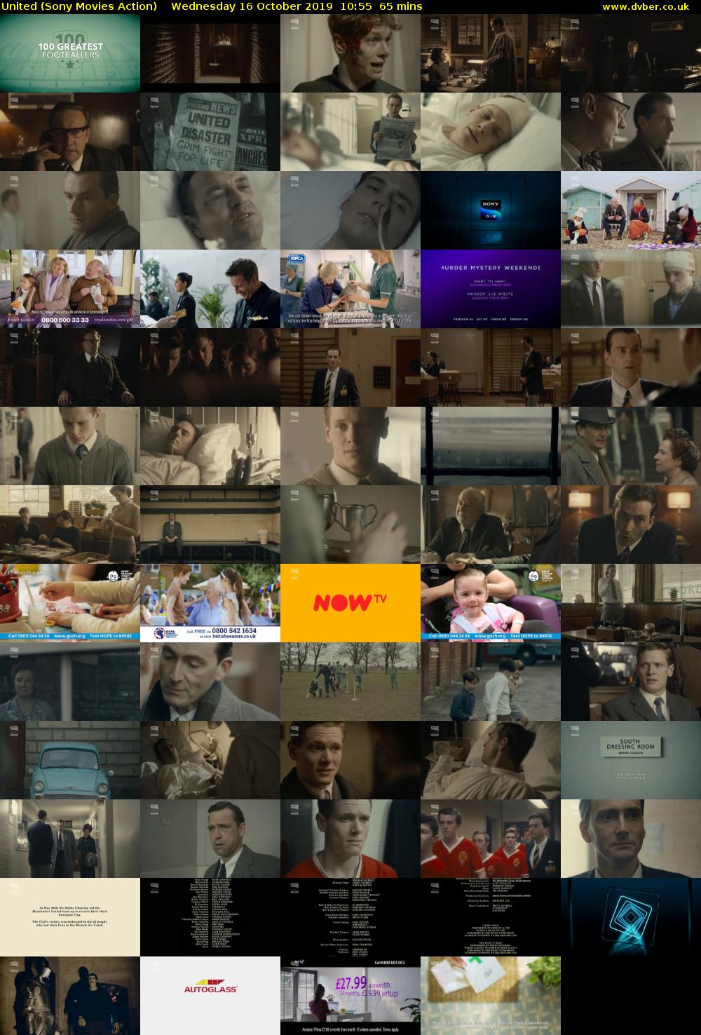 United (Sony Movies Action) Wednesday 16 October 2019 10:55 - 12:00