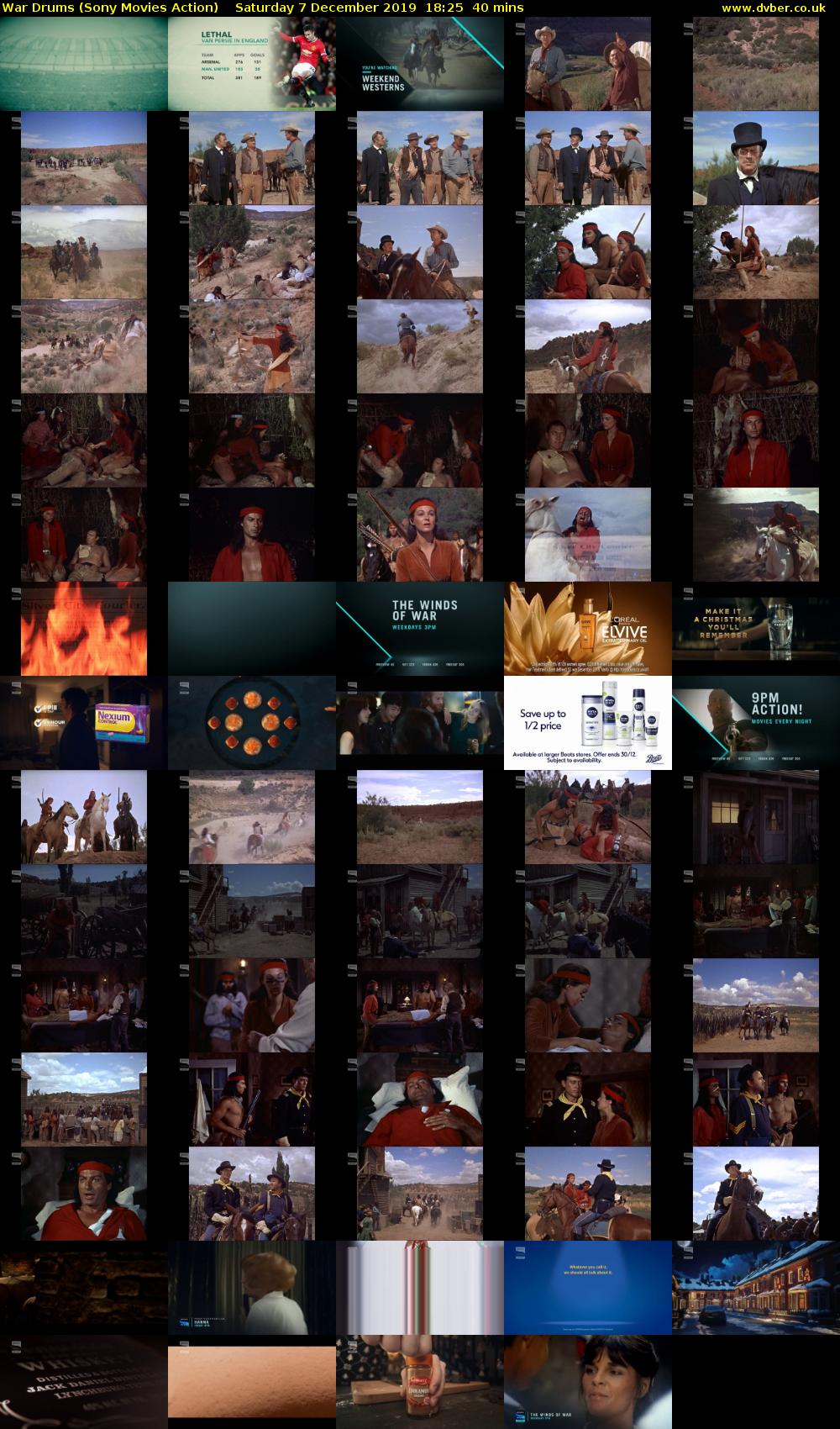 War Drums (Sony Movies Action) Saturday 7 December 2019 18:25 - 19:05