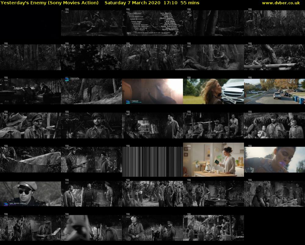 Yesterday's Enemy (Sony Movies Action) Saturday 7 March 2020 17:10 - 18:05