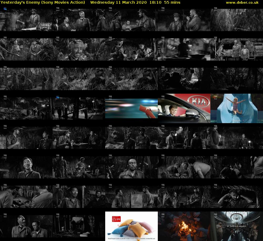 Yesterday's Enemy (Sony Movies Action) Wednesday 11 March 2020 18:10 - 19:05
