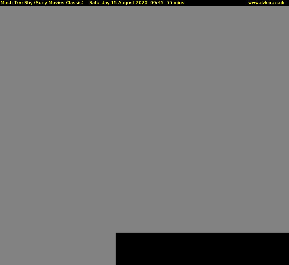 Much Too Shy (Sony Movies Classic) Saturday 15 August 2020 09:45 - 10:40