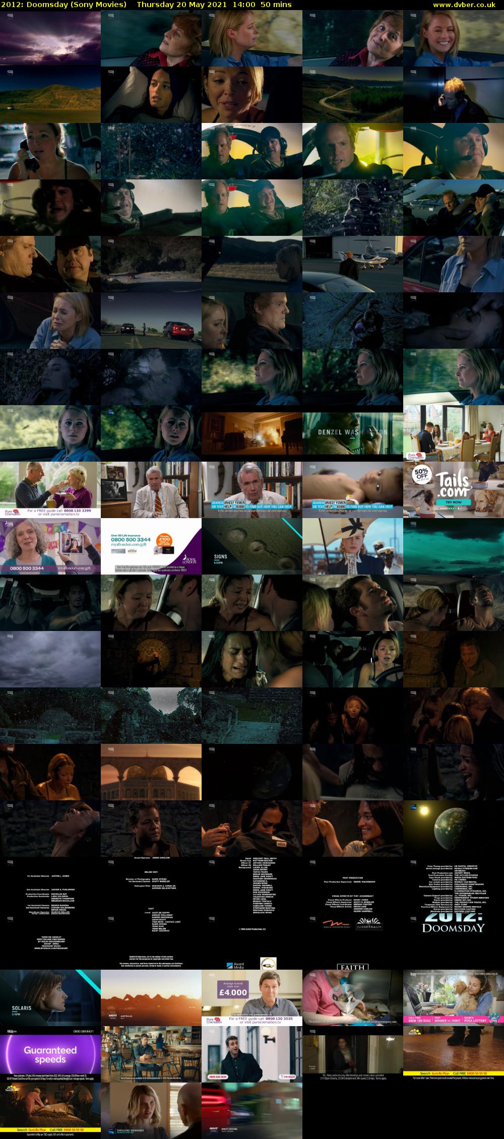 2012: Doomsday (Sony Movies) Thursday 20 May 2021 14:00 - 14:50