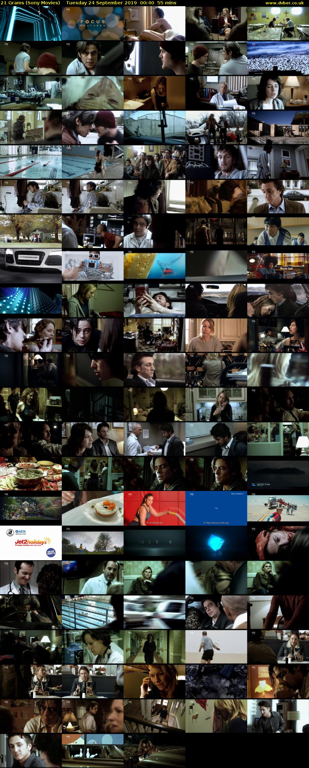21 Grams (Sony Movies) Tuesday 24 September 2019 00:40 - 01:35