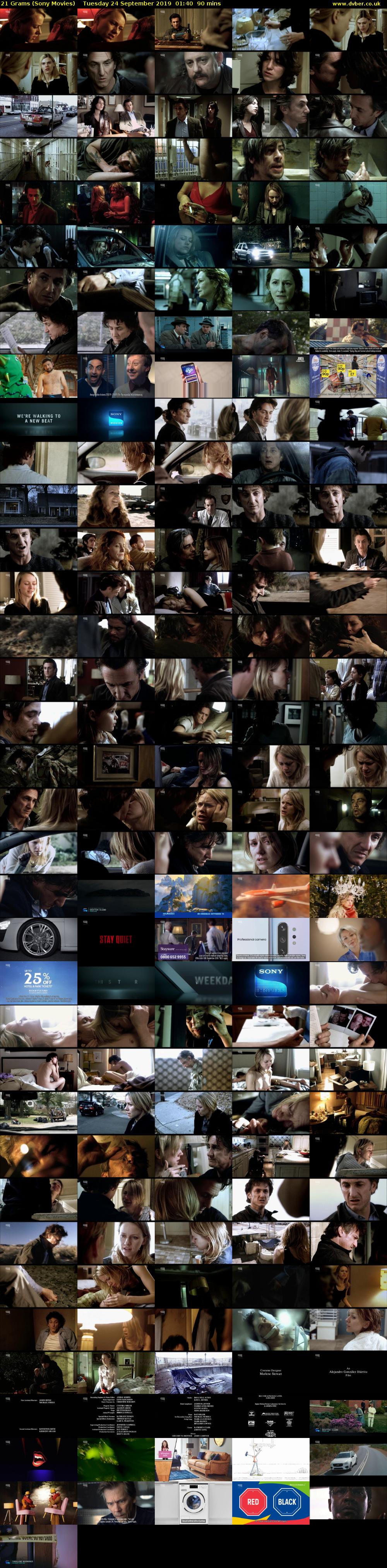 21 Grams (Sony Movies) Tuesday 24 September 2019 01:40 - 03:10