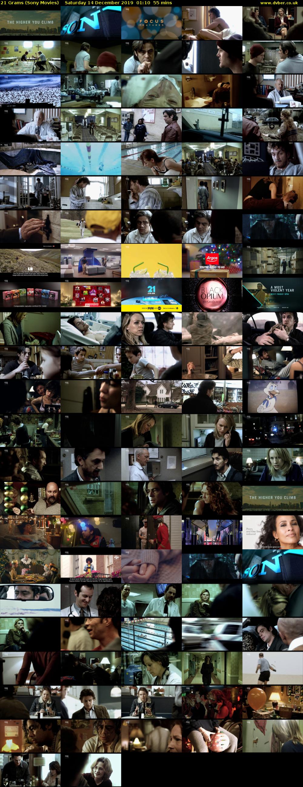 21 Grams (Sony Movies) Saturday 14 December 2019 01:10 - 02:05