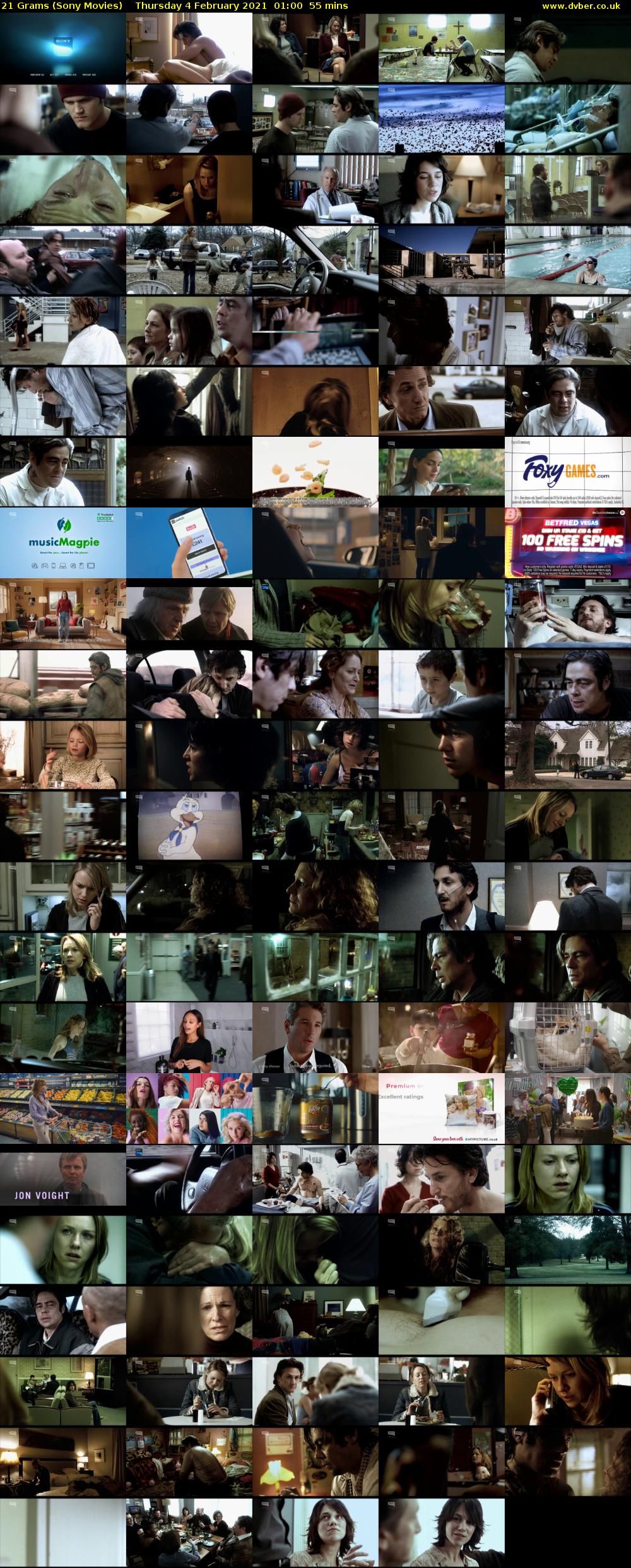 21 Grams (Sony Movies) Thursday 4 February 2021 01:00 - 01:55