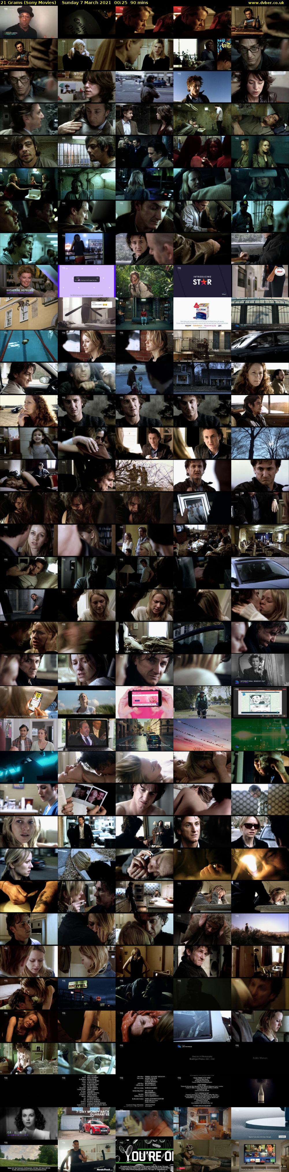 21 Grams (Sony Movies) Sunday 7 March 2021 00:25 - 01:55