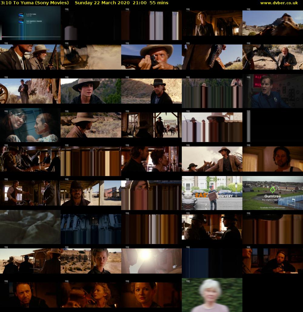 3:10 To Yuma (Sony Movies) Sunday 22 March 2020 21:00 - 21:55