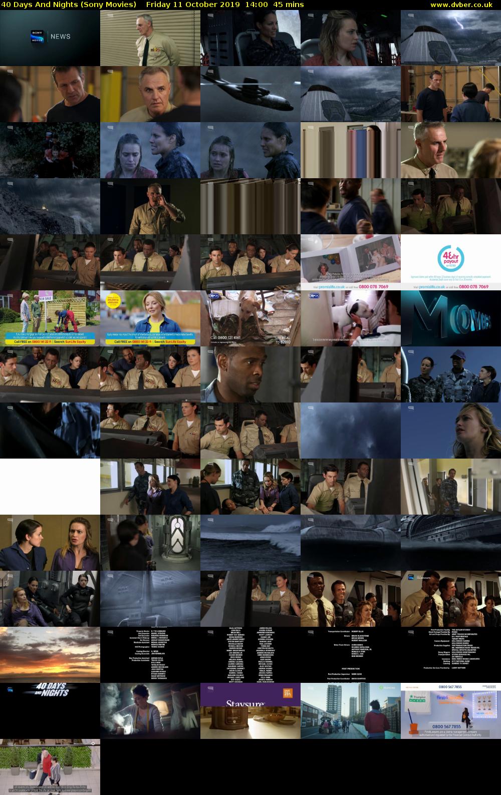 40 Days And Nights (Sony Movies) Friday 11 October 2019 14:00 - 14:45