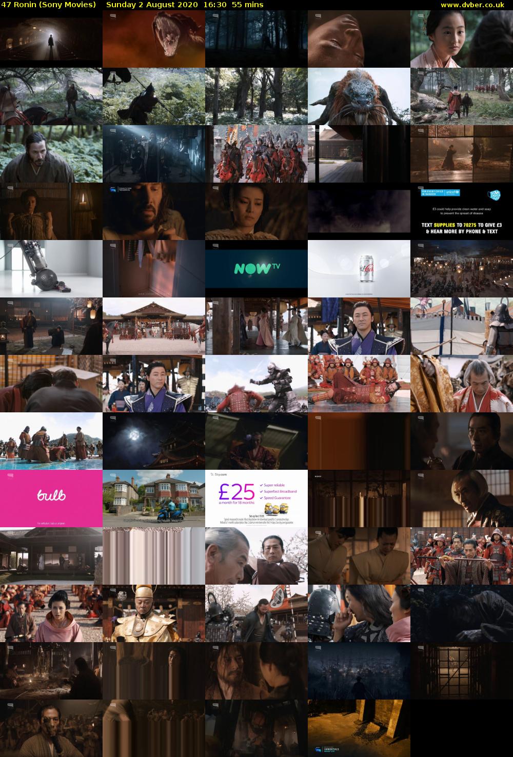 47 Ronin (Sony Movies) Sunday 2 August 2020 16:30 - 17:25