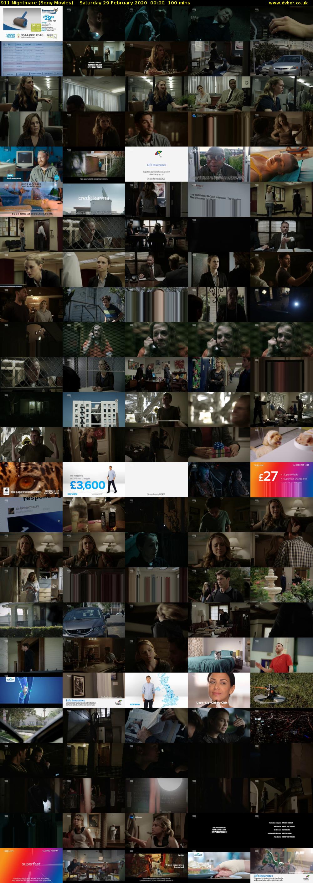 911 Nightmare (Sony Movies) Saturday 29 February 2020 09:00 - 10:40