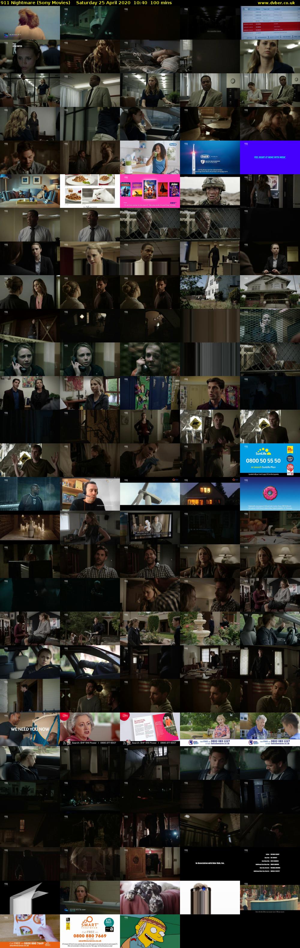 911 Nightmare (Sony Movies) Saturday 25 April 2020 10:40 - 12:20