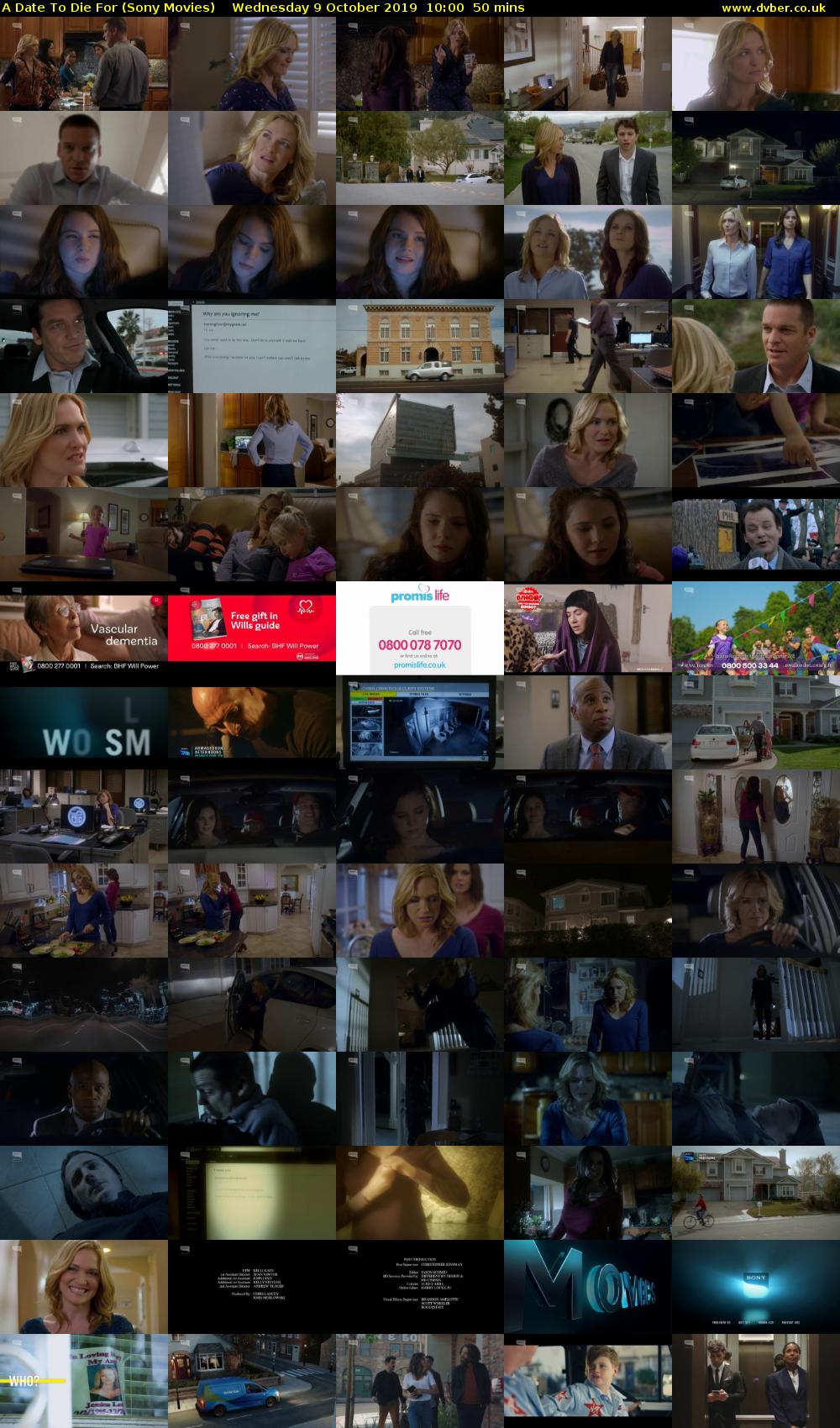 A Date To Die For (Sony Movies) Wednesday 9 October 2019 10:00 - 10:50