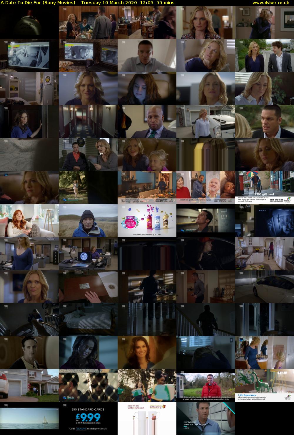 A Date To Die For (Sony Movies) Tuesday 10 March 2020 12:05 - 13:00