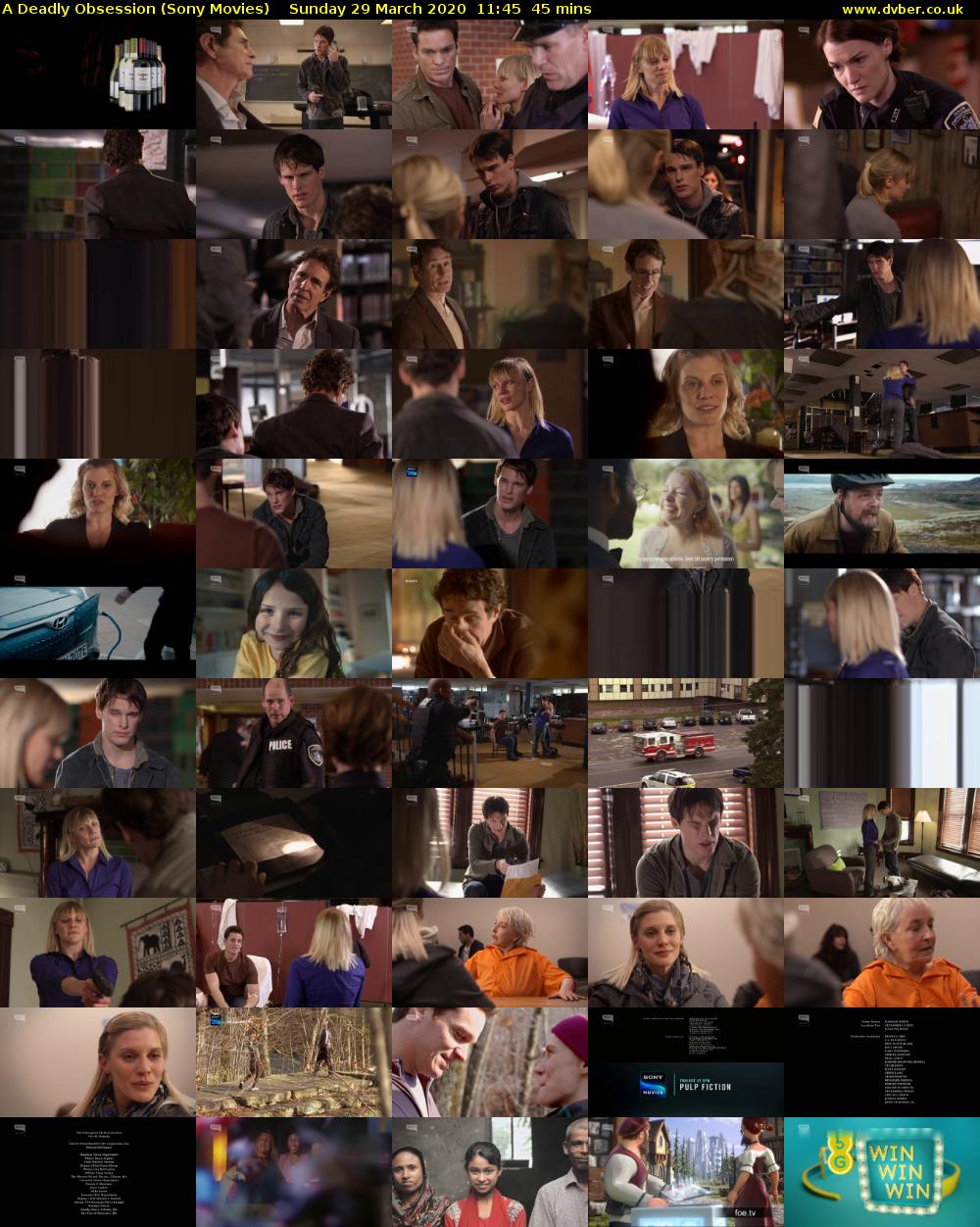 A Deadly Obsession (Sony Movies) Sunday 29 March 2020 11:45 - 12:30