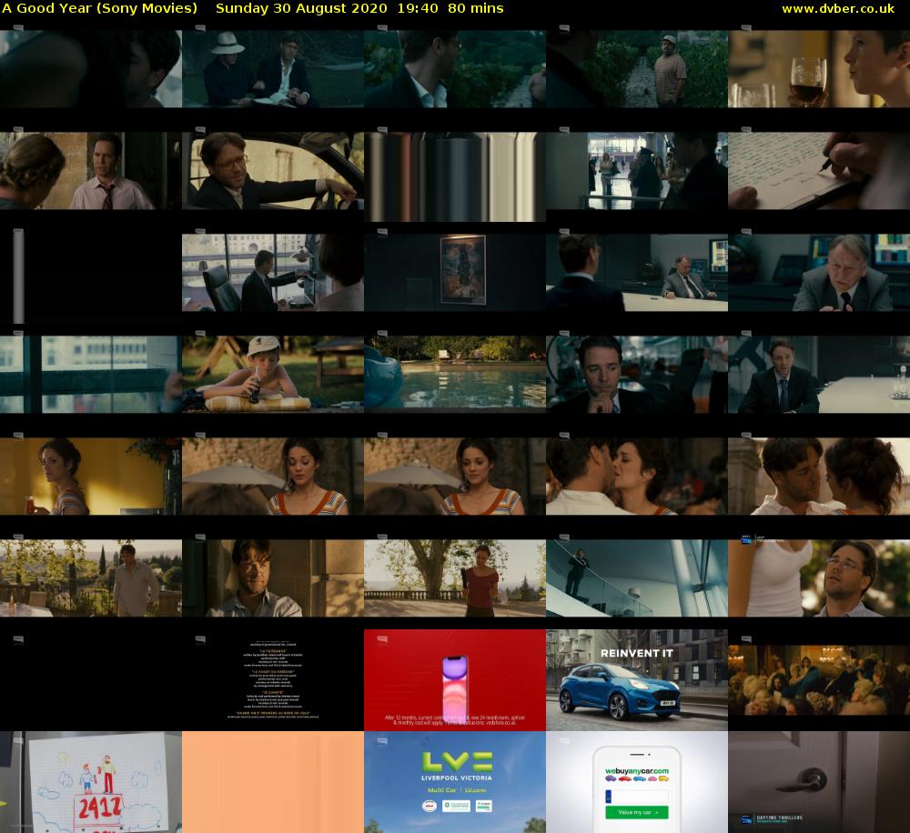 A Good Year (Sony Movies) Sunday 30 August 2020 19:40 - 21:00