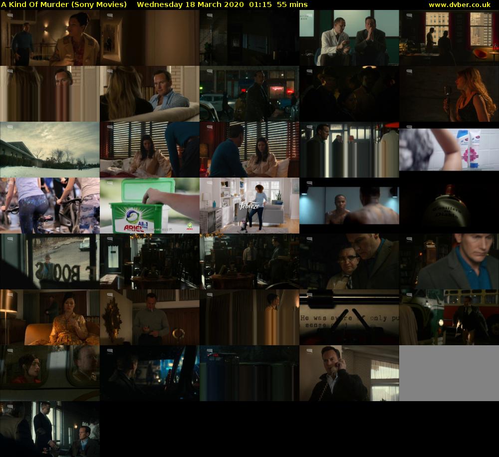 A Kind Of Murder (Sony Movies) Wednesday 18 March 2020 01:15 - 02:10