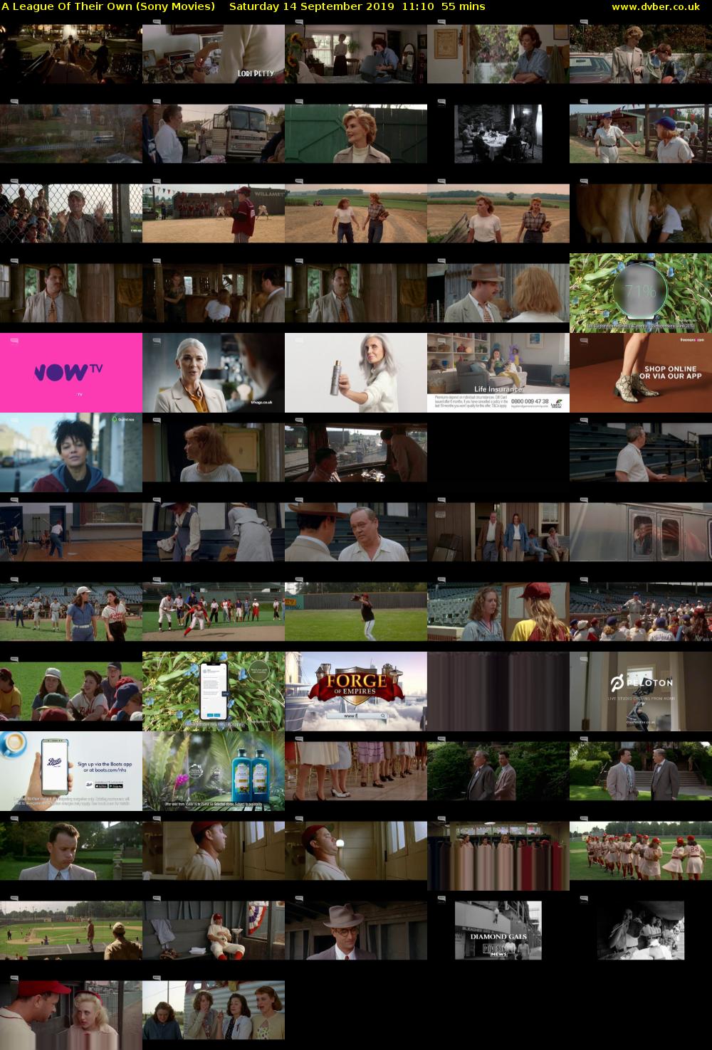 A League Of Their Own (Sony Movies) Saturday 14 September 2019 11:10 - 12:05