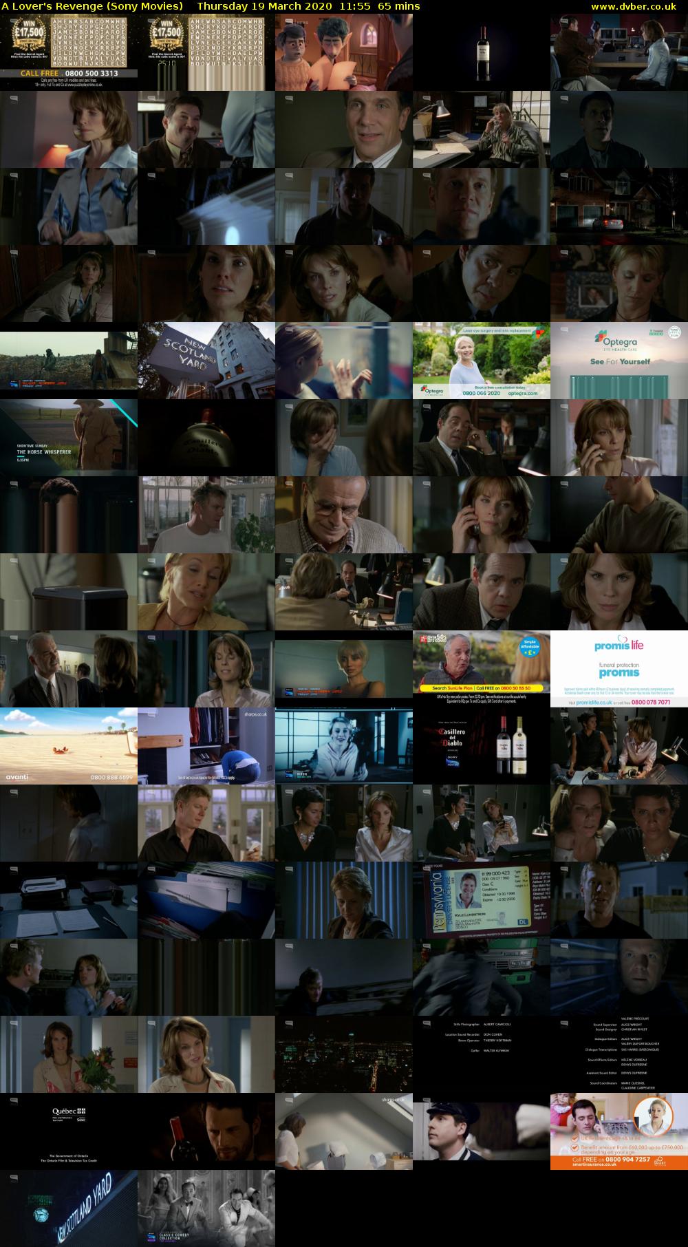 A Lover's Revenge (Sony Movies) Thursday 19 March 2020 11:55 - 13:00