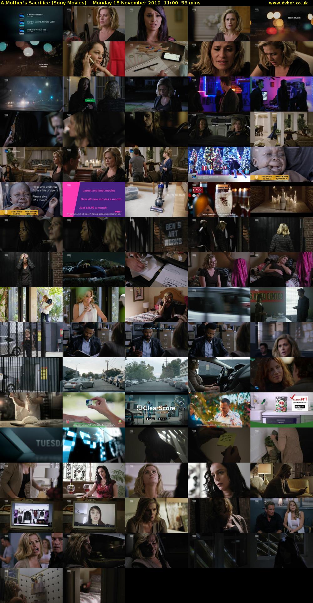 A Mother's Sacrifice (Sony Movies) Monday 18 November 2019 11:00 - 11:55