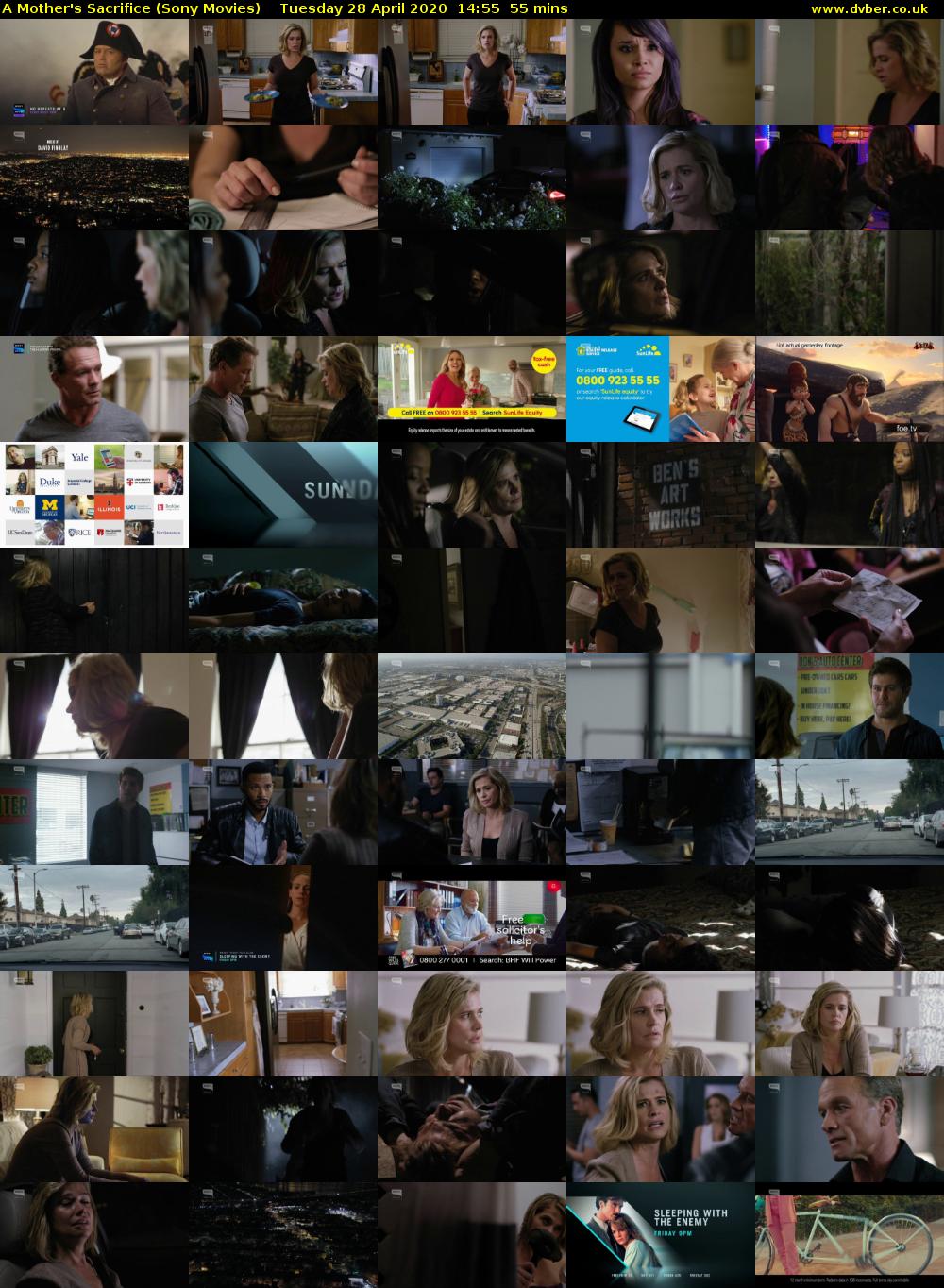 A Mother's Sacrifice (Sony Movies) Tuesday 28 April 2020 14:55 - 15:50