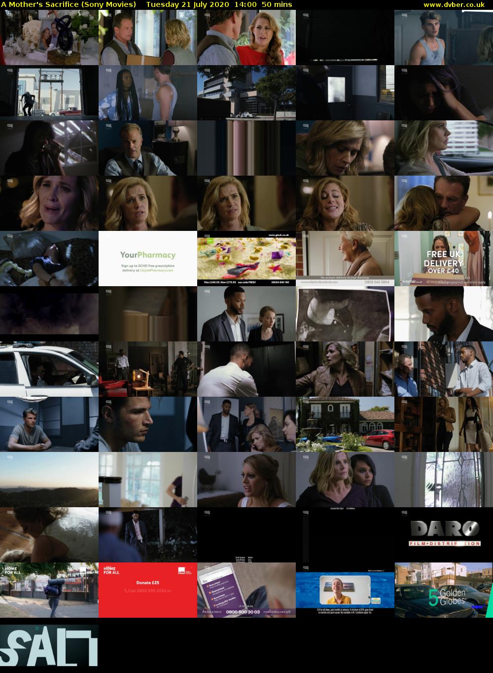 A Mother's Sacrifice (Sony Movies) Tuesday 21 July 2020 14:00 - 14:50